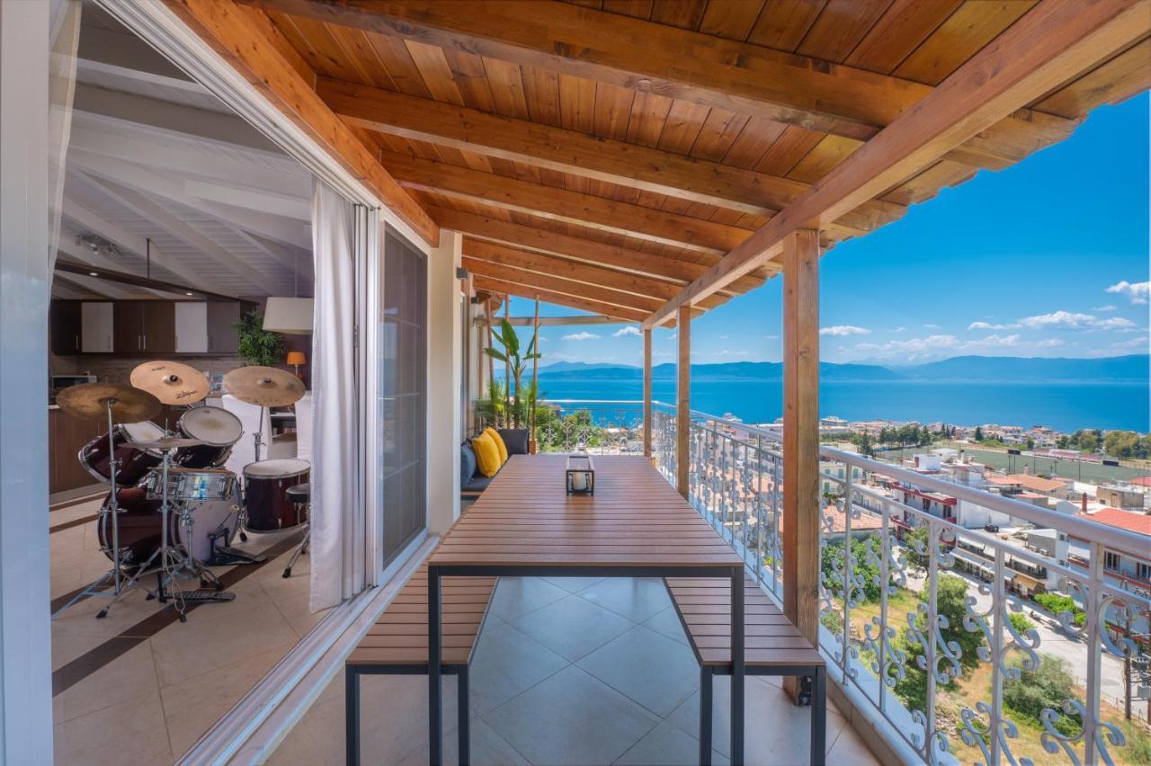 Вилла Panoramic View!Penthouse 120Qm Of Sea & Mountain Лутра-Эдипсу Экстерьер фото